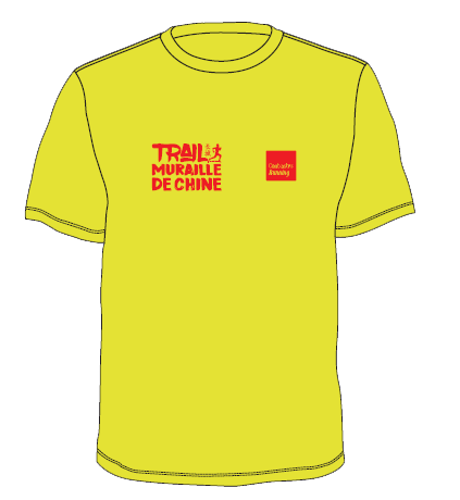 t shirt trail chine jaune face